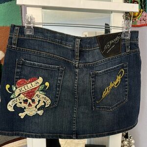 Ed Hardy Jean mini skirt size 31